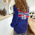Custom Haiti Football Women Casual Shirt Les Grenadiers - Royal Palm - Wonder Print Shop
