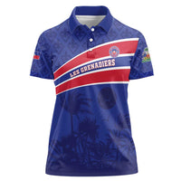 Custom Haiti Football Women Polo Shirt Les Grenadiers - Royal Palm - Wonder Print Shop