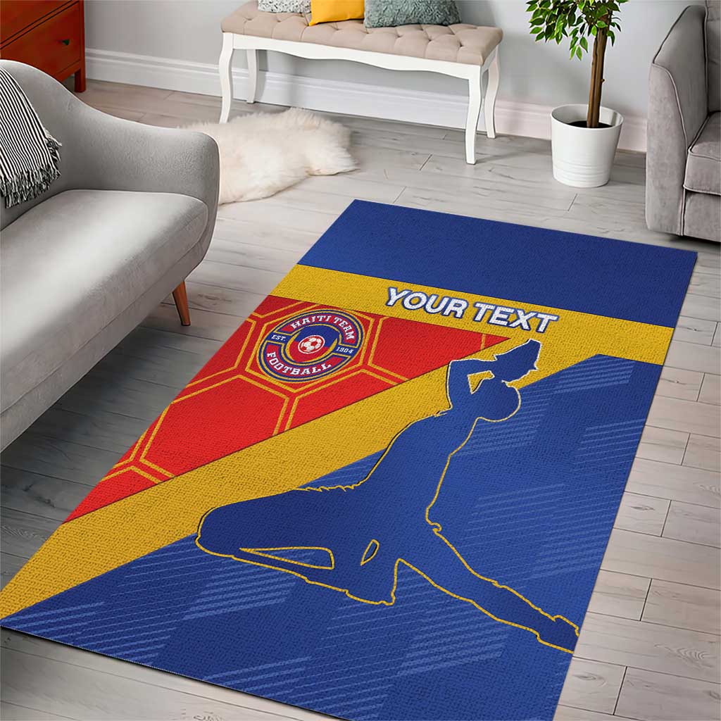 Custom Haiti Football Area Rug Neg Marron Go Ayiti - Wonder Print Shop