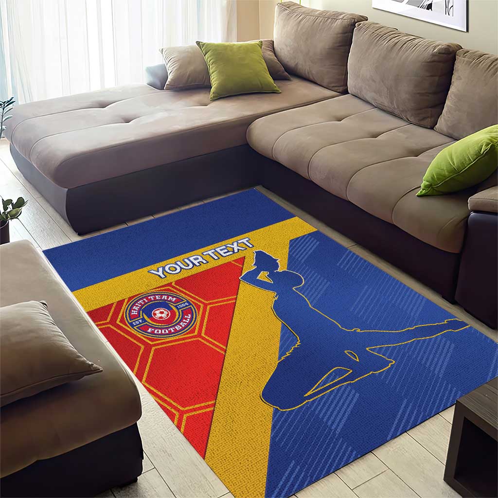 Custom Haiti Football Area Rug Neg Marron Go Ayiti - Wonder Print Shop