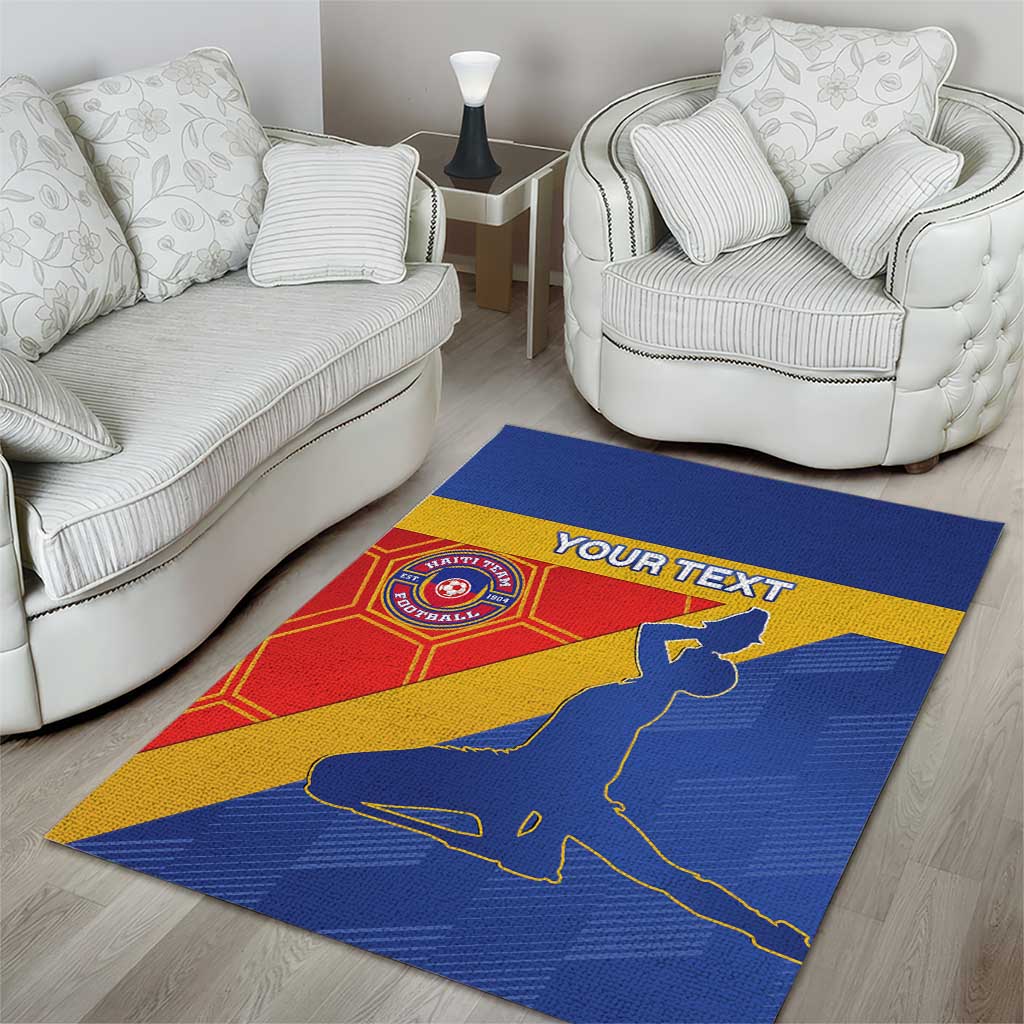 Custom Haiti Football Area Rug Neg Marron Go Ayiti - Wonder Print Shop