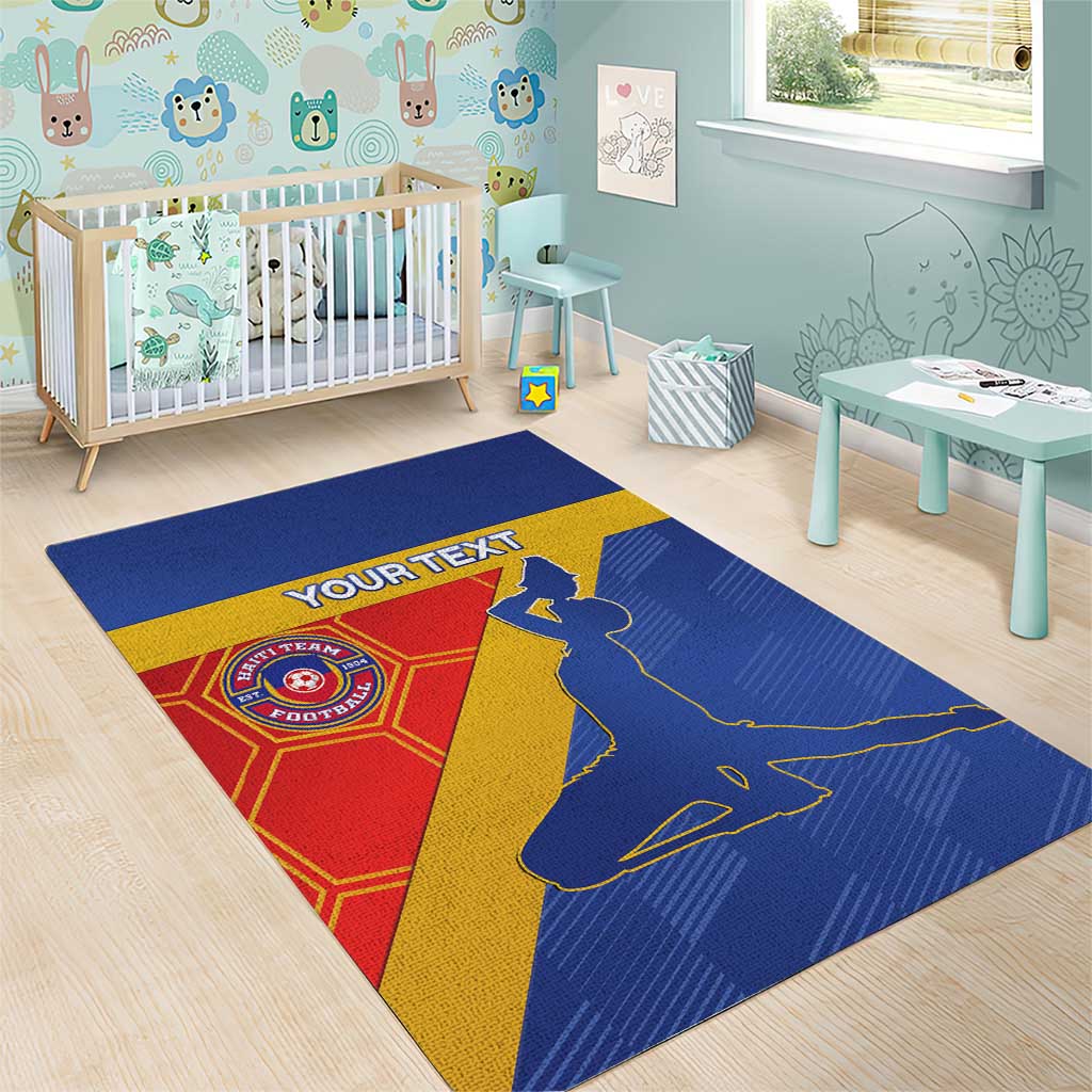Custom Haiti Football Area Rug Neg Marron Go Ayiti - Wonder Print Shop