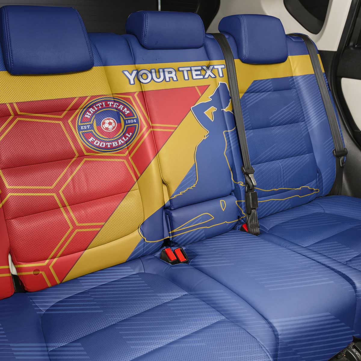 Custom Haiti Football Back Car Seat Cover Neg Marron Go Ayiti - Wonder Print Shop