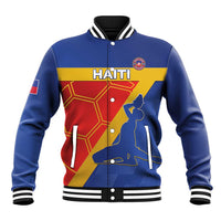 Custom Haiti Football Baseball Jacket Neg Marron Go Ayiti - Wonder Print Shop