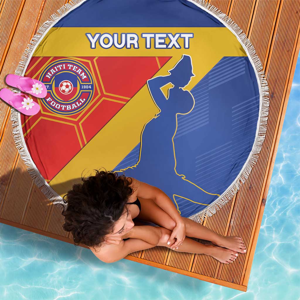 Custom Haiti Football Beach Blanket Neg Marron Go Ayiti - Wonder Print Shop