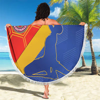 Custom Haiti Football Beach Blanket Neg Marron Go Ayiti - Wonder Print Shop