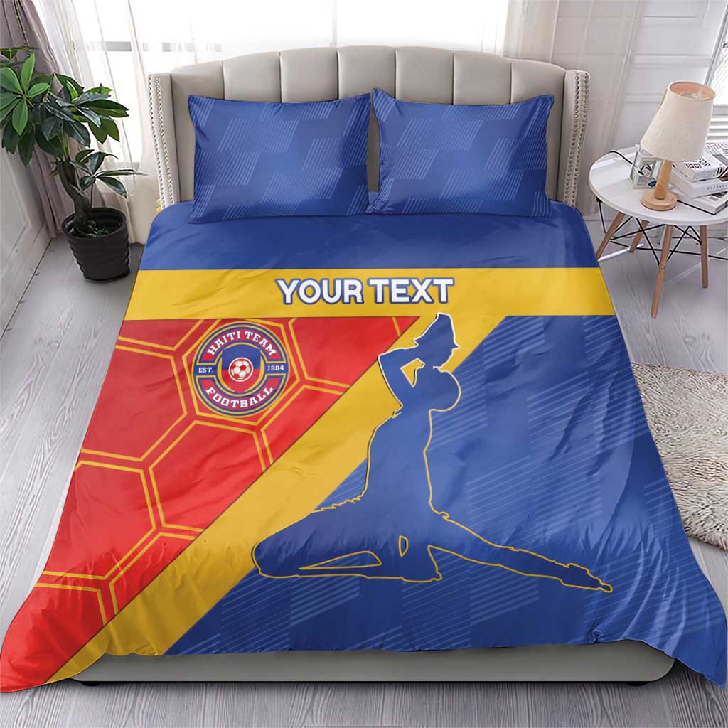 Custom Haiti Football Bedding Set Neg Marron Go Ayiti - Wonder Print Shop