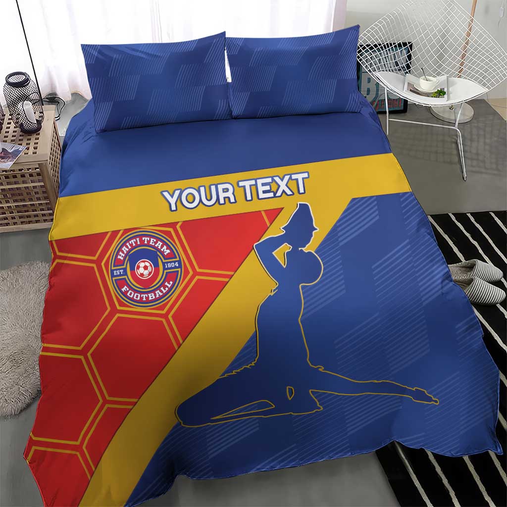 Custom Haiti Football Bedding Set Neg Marron Go Ayiti - Wonder Print Shop
