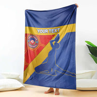 Custom Haiti Football Blanket Neg Marron Go Ayiti