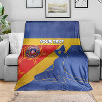 Custom Haiti Football Blanket Neg Marron Go Ayiti
