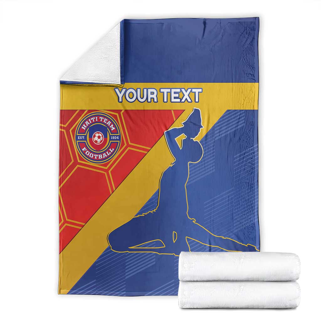 Custom Haiti Football Blanket Neg Marron Go Ayiti