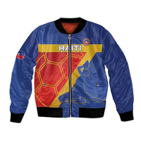 Custom Haiti Football Bomber Jacket Neg Marron Go Ayiti - Wonder Print Shop