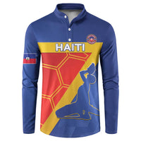 Custom Haiti Football Button Sweatshirt Neg Marron Go Ayiti - Wonder Print Shop