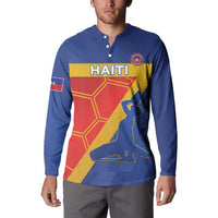 Custom Haiti Football Button Sweatshirt Neg Marron Go Ayiti - Wonder Print Shop