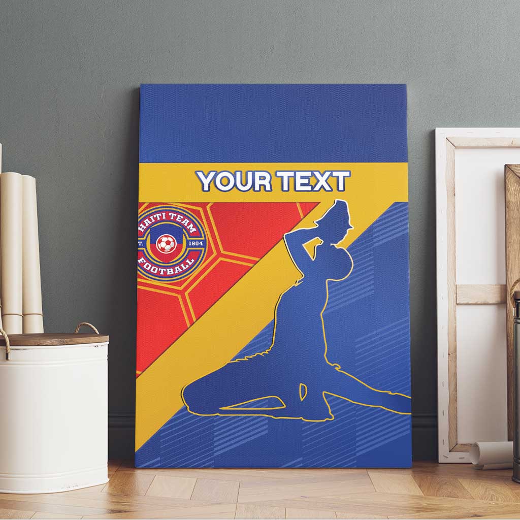 Custom Haiti Football Canvas Wall Art Neg Marron Go Ayiti - Wonder Print Shop
