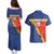 Custom Haiti Football Couples Matching Puletasi and Hawaiian Shirt Neg Marron Go Ayiti - Wonder Print Shop