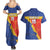 Custom Haiti Football Couples Matching Summer Maxi Dress and Hawaiian Shirt Neg Marron Go Ayiti - Wonder Print Shop