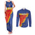 Custom Haiti Football Couples Matching Tank Maxi Dress and Long Sleeve Button Shirt Neg Marron Go Ayiti - Wonder Print Shop