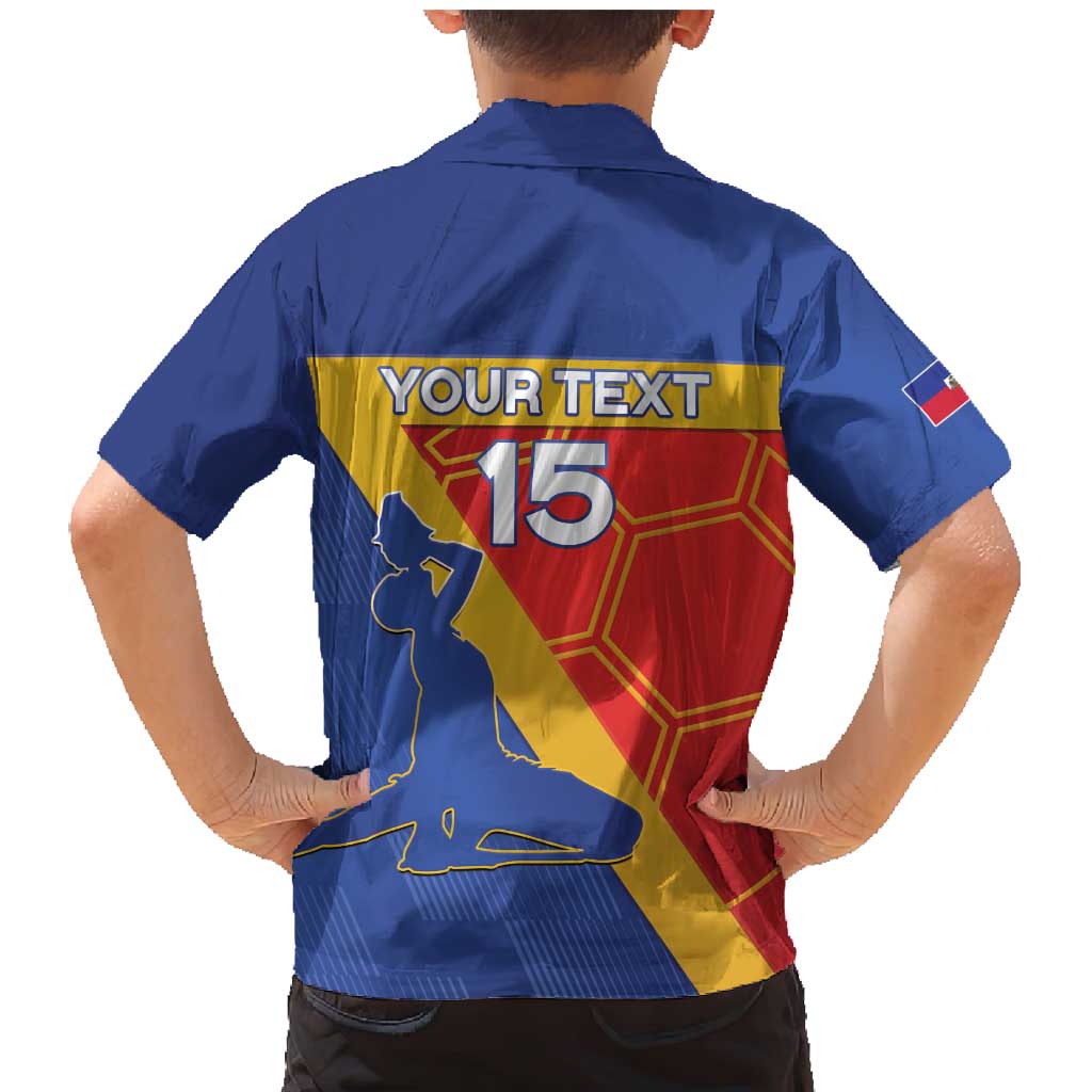 Custom Haiti Football Family Matching Mermaid Dress and Hawaiian Shirt Neg Marron Go Ayiti - Wonder Print Shop