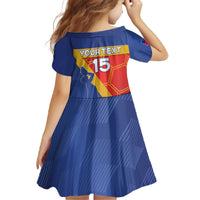 Custom Haiti Football Family Matching Off The Shoulder Long Sleeve Dress and Hawaiian Shirt Neg Marron Go Ayiti - Wonder Print Shop