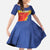 Custom Haiti Football Family Matching Off Shoulder Maxi Dress and Hawaiian Shirt Neg Marron Go Ayiti - Wonder Print Shop