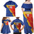 Custom Haiti Football Family Matching Off Shoulder Maxi Dress and Hawaiian Shirt Neg Marron Go Ayiti - Wonder Print Shop