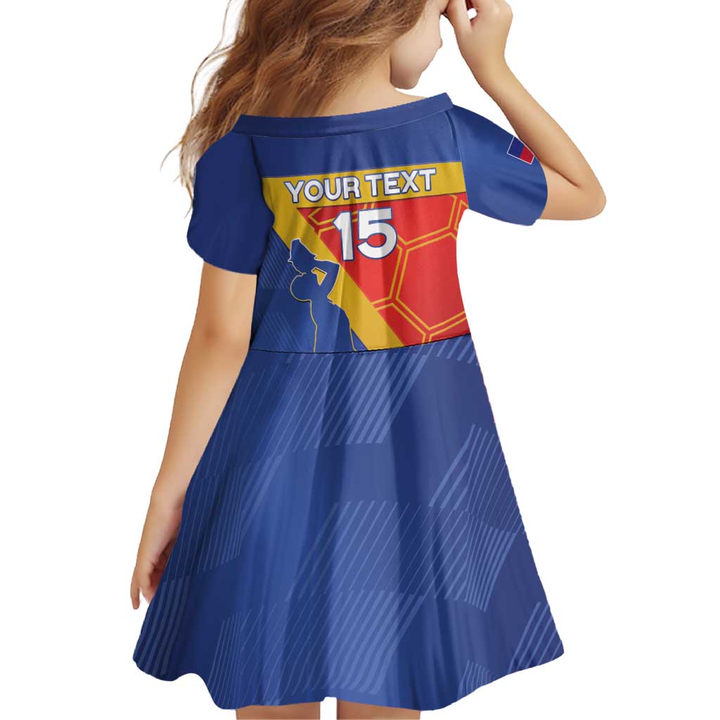 Custom Haiti Football Family Matching Off Shoulder Short Dress and Hawaiian Shirt Neg Marron Go Ayiti - Wonder Print Shop