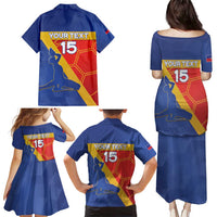 Custom Haiti Football Family Matching Puletasi and Hawaiian Shirt Neg Marron Go Ayiti - Wonder Print Shop