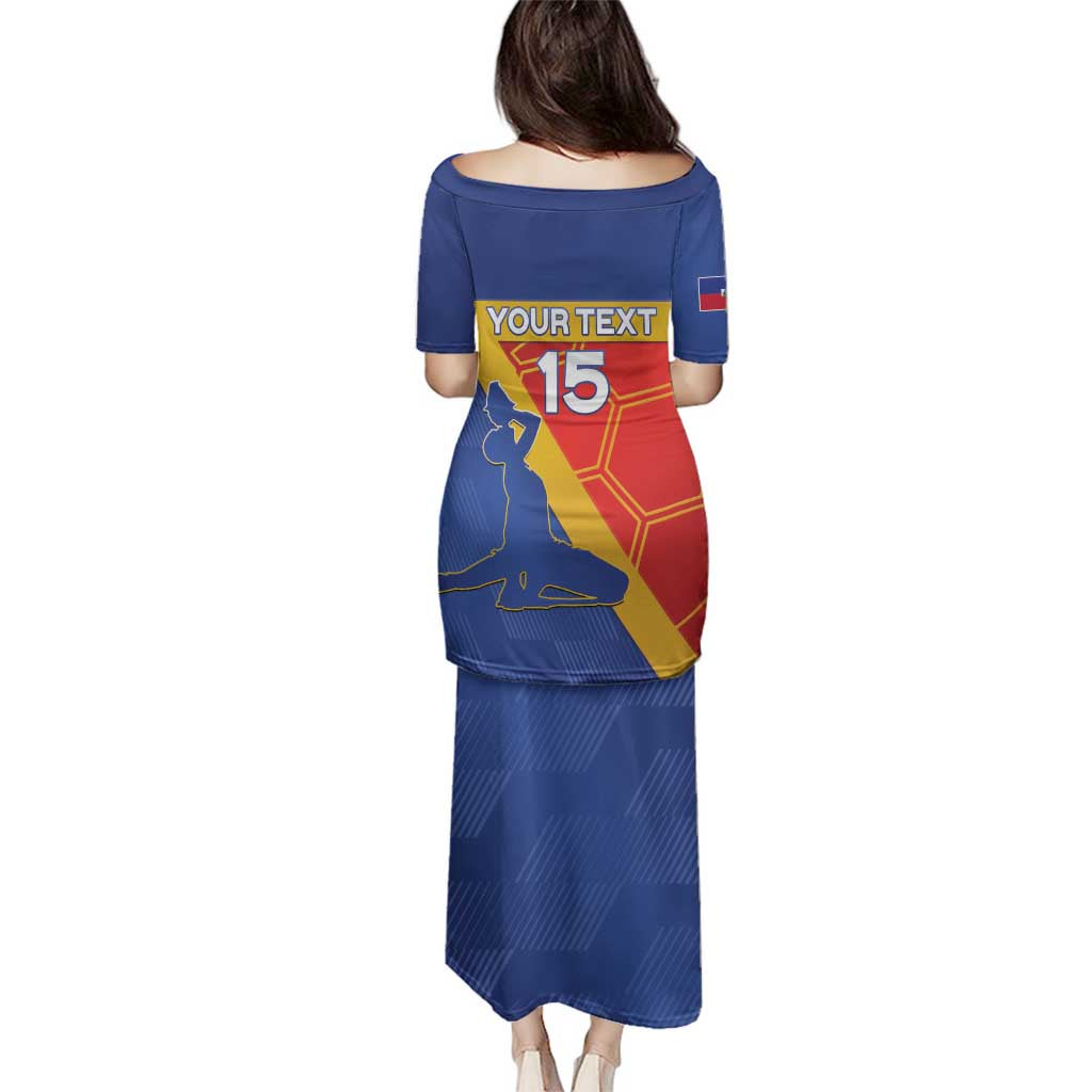 Custom Haiti Football Family Matching Puletasi and Hawaiian Shirt Neg Marron Go Ayiti - Wonder Print Shop