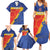 Custom Haiti Football Family Matching Summer Maxi Dress and Hawaiian Shirt Neg Marron Go Ayiti - Wonder Print Shop
