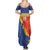 Custom Haiti Football Family Matching Summer Maxi Dress and Hawaiian Shirt Neg Marron Go Ayiti - Wonder Print Shop