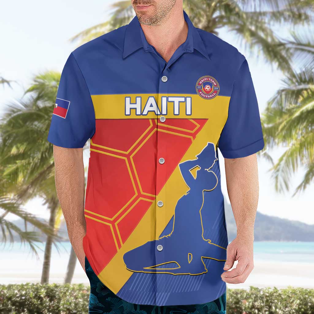 Custom Haiti Football Hawaiian Shirt Neg Marron Go Ayiti - Wonder Print Shop