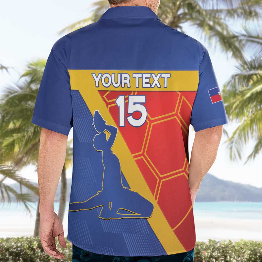 Custom Haiti Football Hawaiian Shirt Neg Marron Go Ayiti - Wonder Print Shop