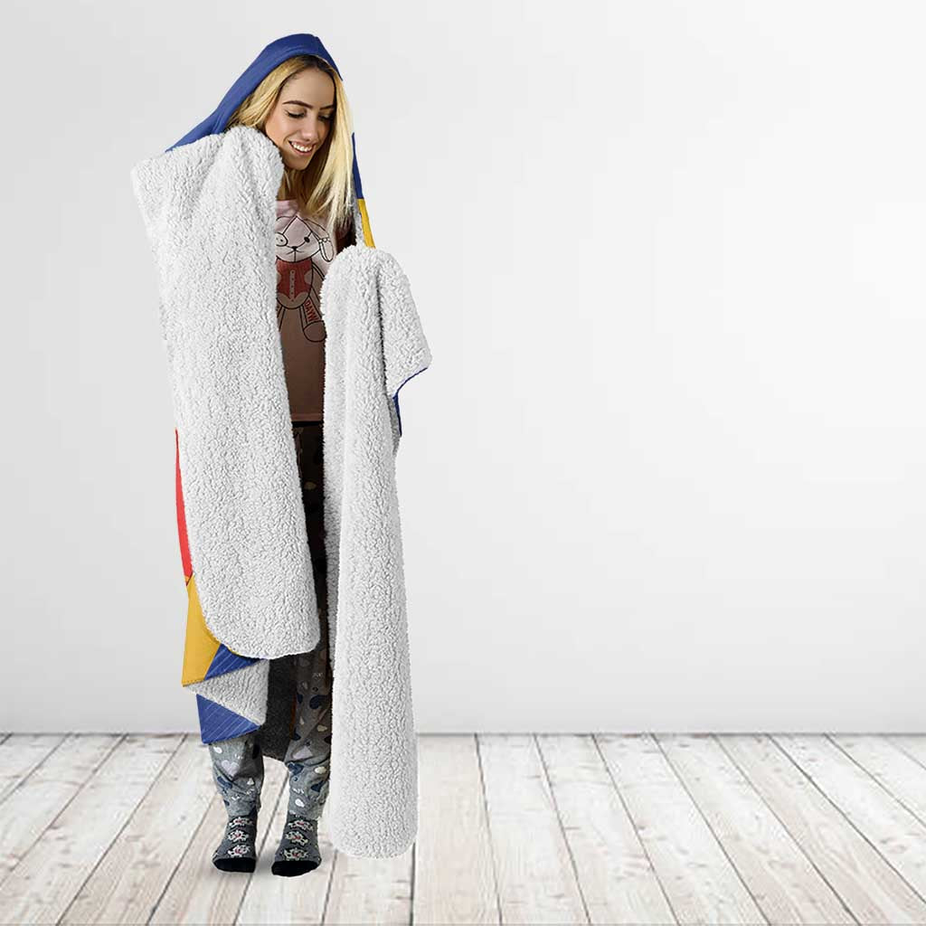 Custom Haiti Football Hooded Blanket Neg Marron Go Ayiti