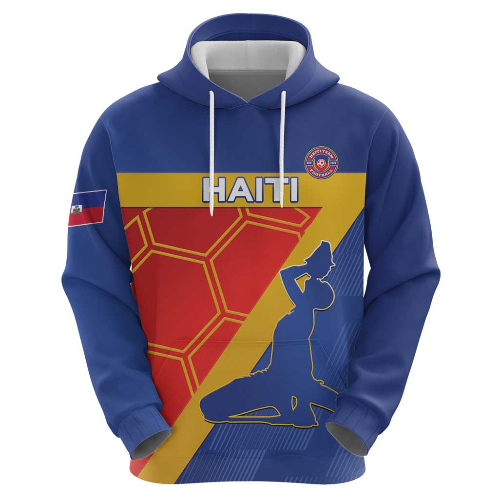 Custom Haiti Football Hoodie Neg Marron Go Ayiti - Wonder Print Shop