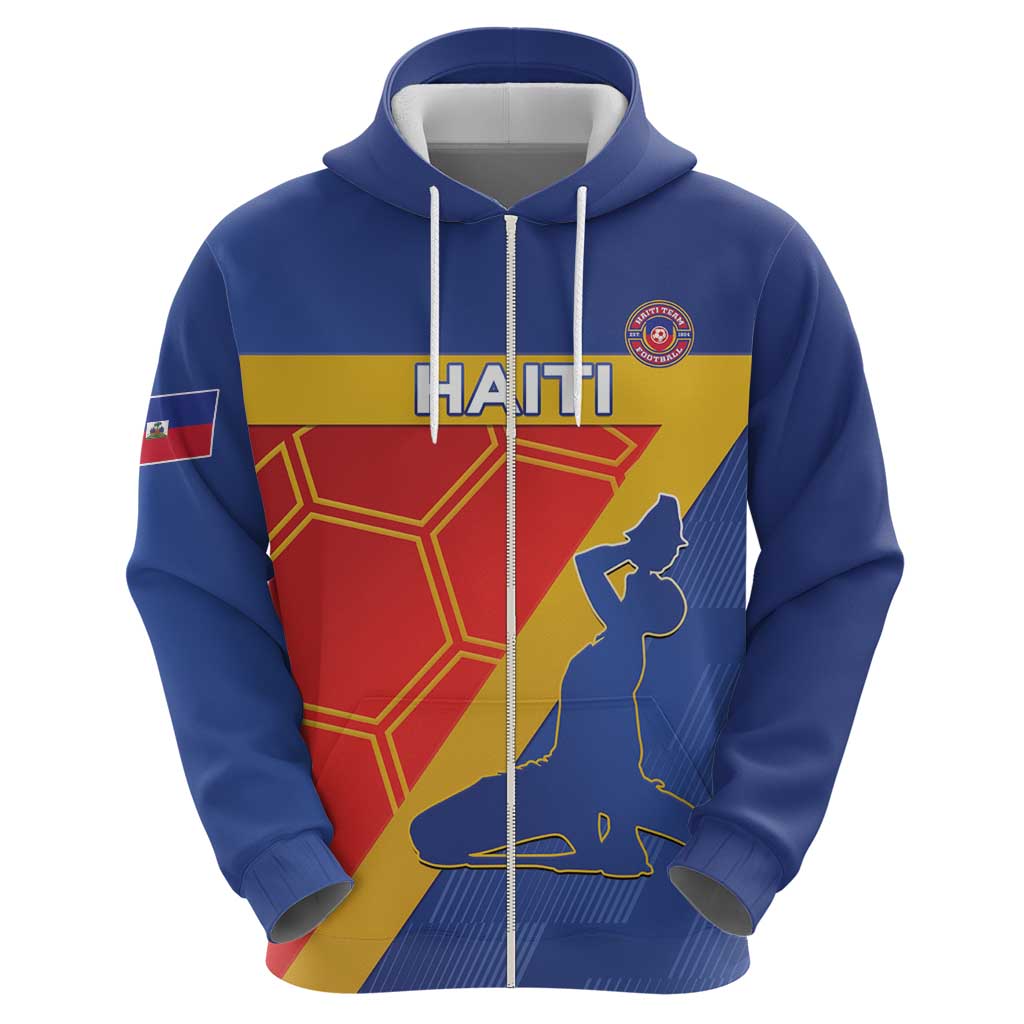 Custom Haiti Football Hoodie Neg Marron Go Ayiti - Wonder Print Shop