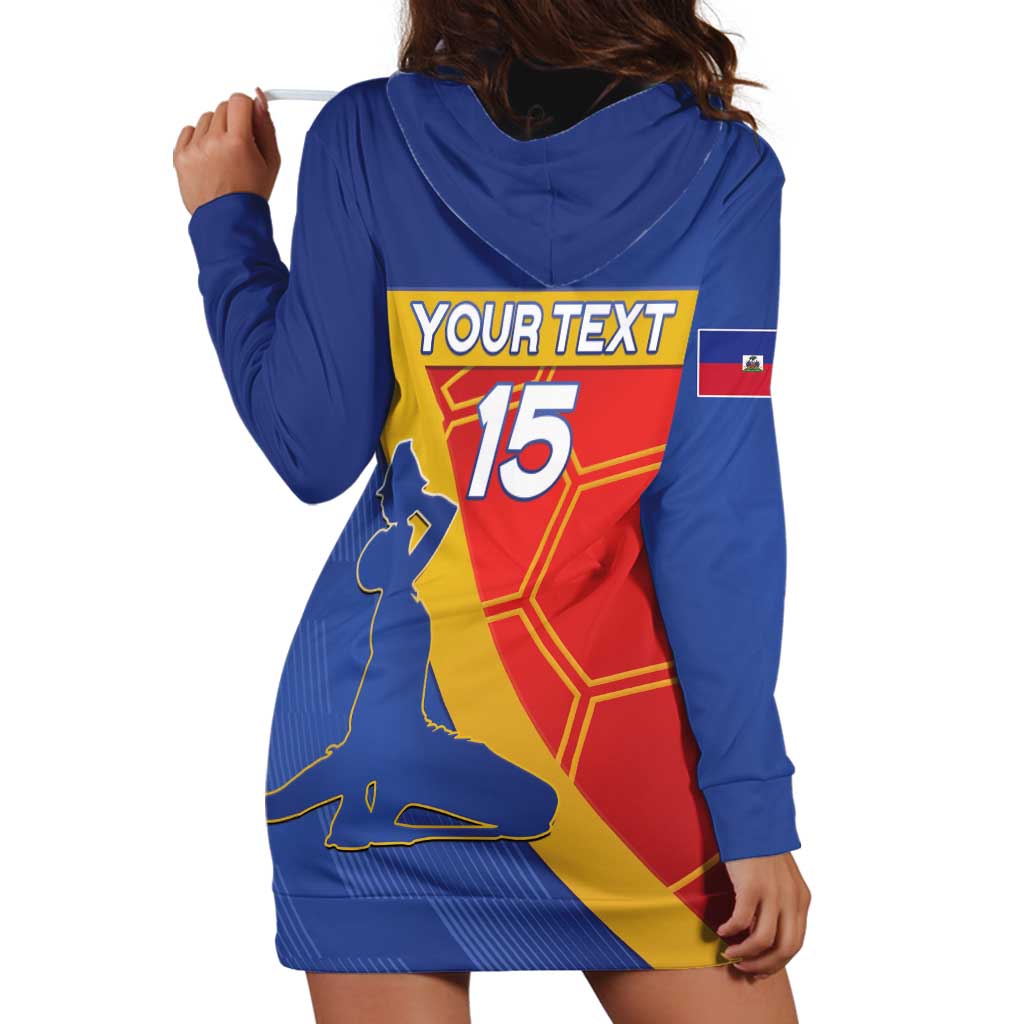 Custom Haiti Football Hoodie Dress Neg Marron Go Ayiti - Wonder Print Shop
