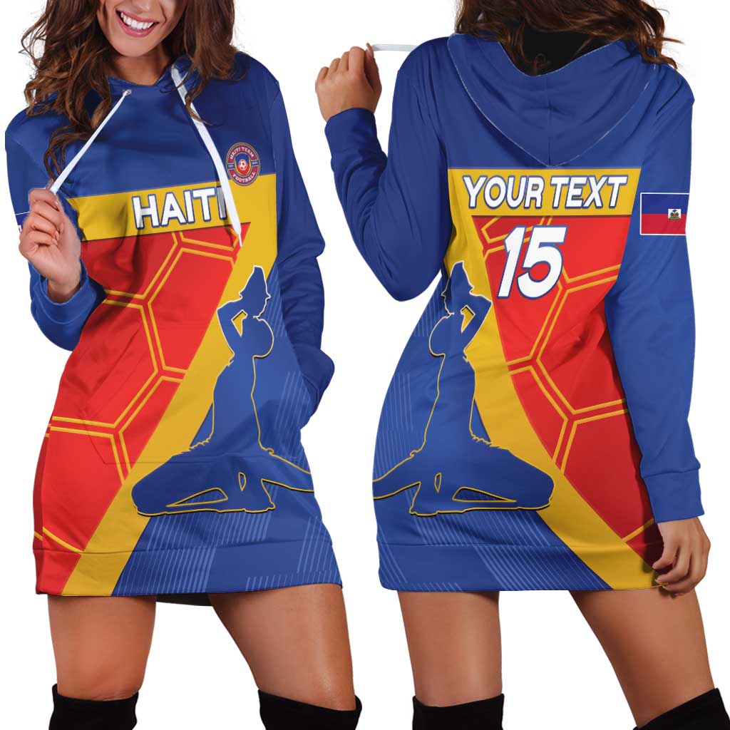 Custom Haiti Football Hoodie Dress Neg Marron Go Ayiti - Wonder Print Shop