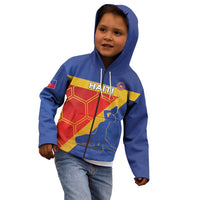 Custom Haiti Football Kid Hoodie Neg Marron Go Ayiti - Wonder Print Shop