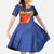 Custom Haiti Football Kid Short Sleeve Dress Neg Marron Go Ayiti - Wonder Print Shop