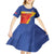 Custom Haiti Football Kid Short Sleeve Dress Neg Marron Go Ayiti - Wonder Print Shop