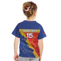 Custom Haiti Football Kid T Shirt Neg Marron Go Ayiti - Wonder Print Shop
