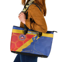 Custom Haiti Football Leather Tote Bag Neg Marron Go Ayiti - Wonder Print Shop