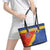 Custom Haiti Football Leather Tote Bag Neg Marron Go Ayiti - Wonder Print Shop