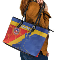 Custom Haiti Football Leather Tote Bag Neg Marron Go Ayiti - Wonder Print Shop