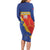 Custom Haiti Football Long Sleeve Bodycon Dress Neg Marron Go Ayiti - Wonder Print Shop
