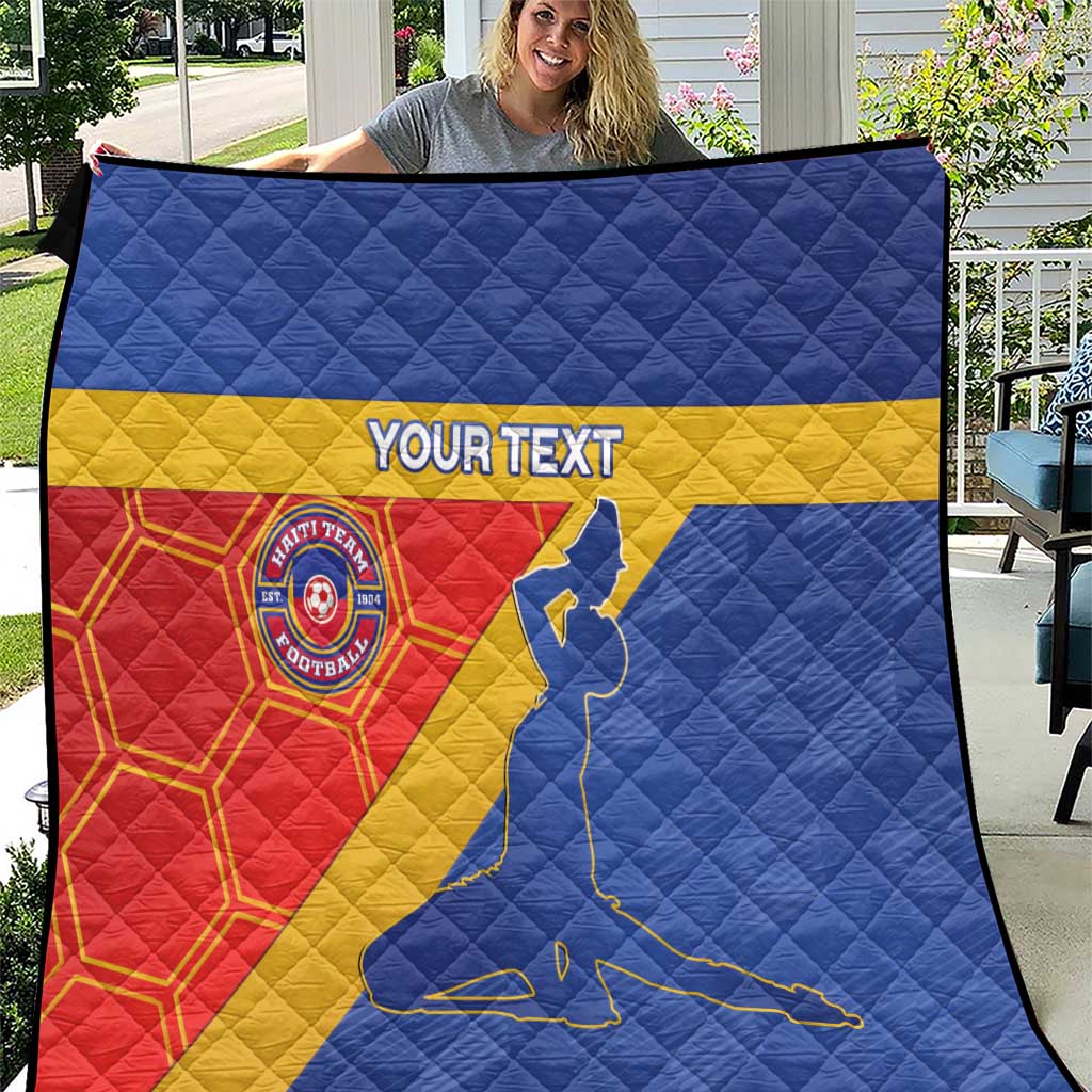 Custom Haiti Football Quilt Neg Marron Go Ayiti - Wonder Print Shop