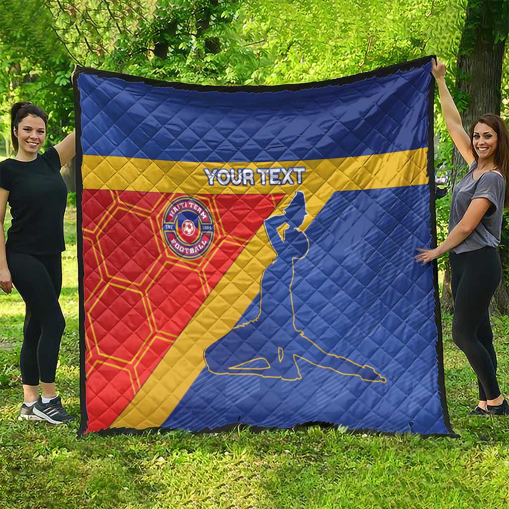 Custom Haiti Football Quilt Neg Marron Go Ayiti - Wonder Print Shop