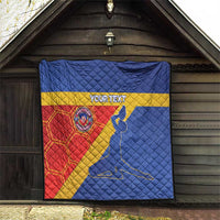 Custom Haiti Football Quilt Neg Marron Go Ayiti - Wonder Print Shop