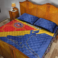 Custom Haiti Football Quilt Bed Set Neg Marron Go Ayiti - Wonder Print Shop